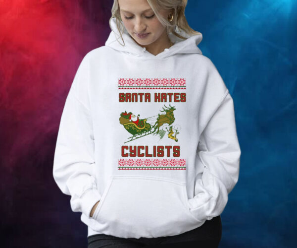 Santa Hates Cyclist Ugly Christmas Shirt