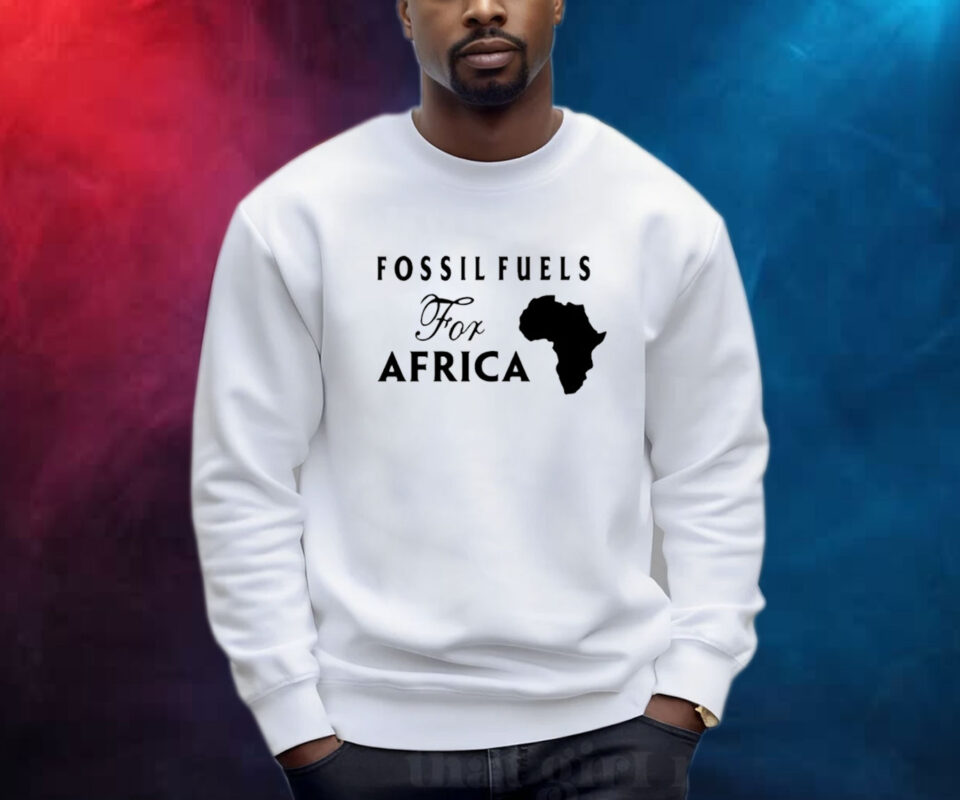 Jusper Machogu Wearing Fossil Fuels For Africa Shirt