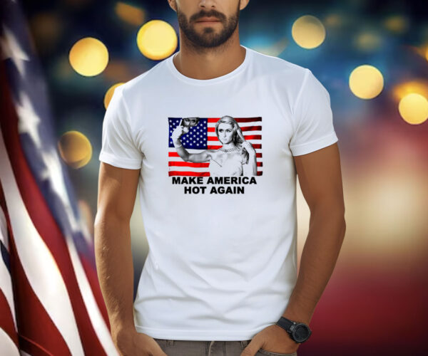 Hilton Make America Hot Again Funny Us Flag Shirt