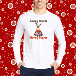 Caring Hearts Merry Starts Christmas Shirt