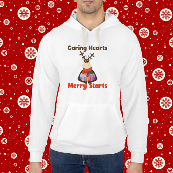 Caring Hearts Merry Starts Christmas Hoodie Shirts