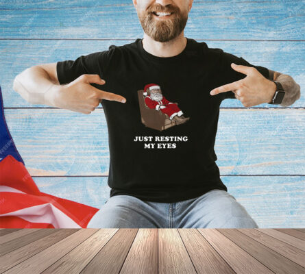 Santa Just Resting My Eyes Tacky Sweater-Unisex T-Shirt