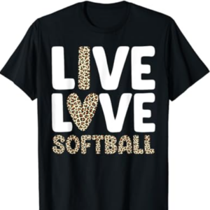 Cute Softball Art For Women Girls Sport Coach Game Softball T-Shirt