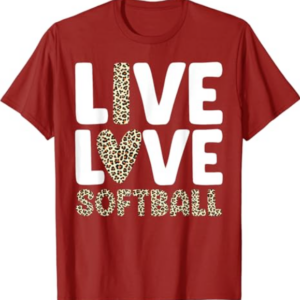 Cute Softball Art For Women Girls Sport Coach Game Softball T-Shirt