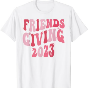 Friends Giving 2023 Thanksgiving Friendsgiving Retro Groovy T-Shirt