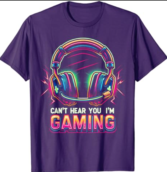 Funny Gamer Shirt for Boys Teens Men Video Gaming Graphic T-Shirt