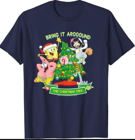 SpongeBob SquarePants Aroooound The Christmas Tree Patrick T-Shirt