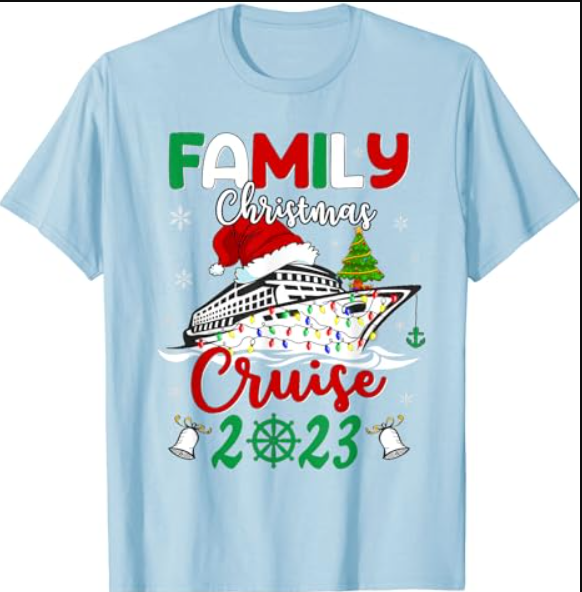 Family Christmas Cruise 2023 Merry Cruisemas Boat Trip Xmas T-Shirt