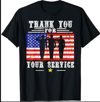 Vintage Veteran Thank You For Your Service Tee Veteran's Day T-Shirt
