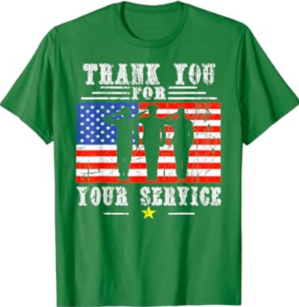Vintage Veteran Thank You For Your Service Tee Veteran's Day T-Shirt