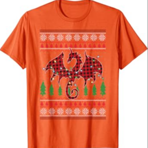 Zodiac Dragon Ugly Sweater Christmas Lights Dragon Lover T-Shirt