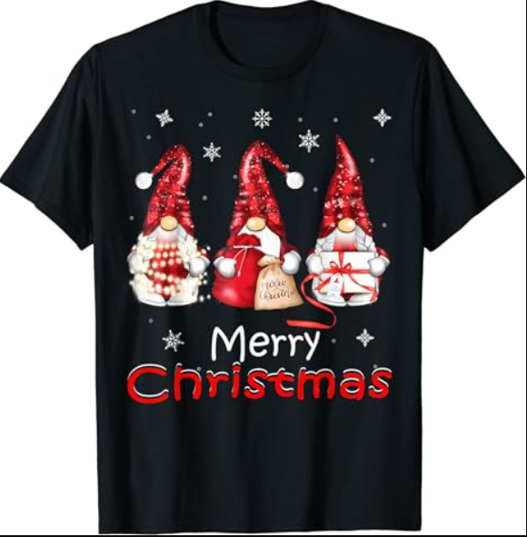 Gnome Family Christmas Shirts For Women Men Buffalo Plaid T-Shirt