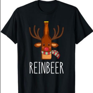 Reinbeer Funny Reindeer Beer Christmas Drinking Xmas T-Shirt