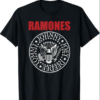 Ramones Red Text Seal Rock Music Band T-Shirt