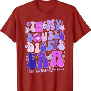 In My Double Digits Era Girls 10th Birthday T-Shirt