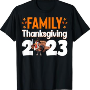 Family Thanksgiving 2023 Fall Autumn Turkey Matching Family T-Shirt