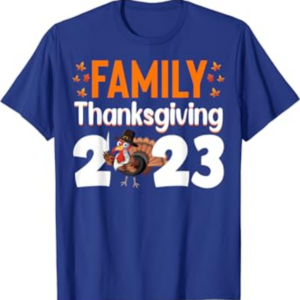 Family Thanksgiving 2023 Fall Autumn Turkey Matching Family T-Shirt