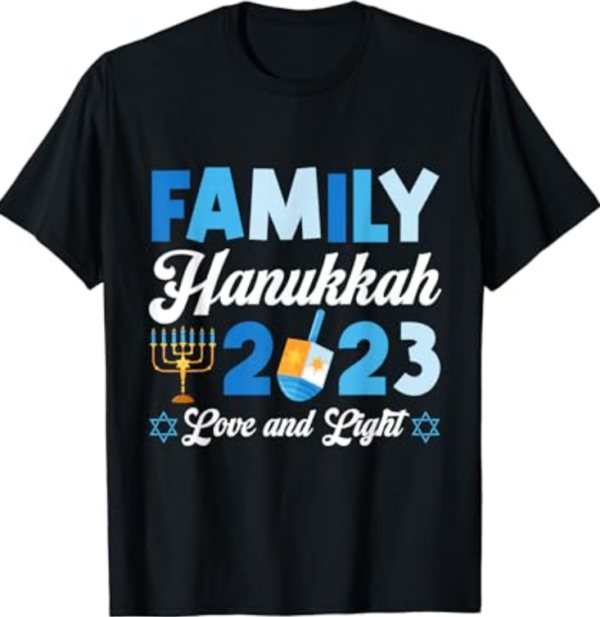 Funny Family Hanukkah 2023 Love And Light Jewish Holiday T-Shirt