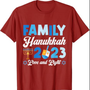 Funny Family Hanukkah 2023 Love And Light Jewish Holiday T-Shirt