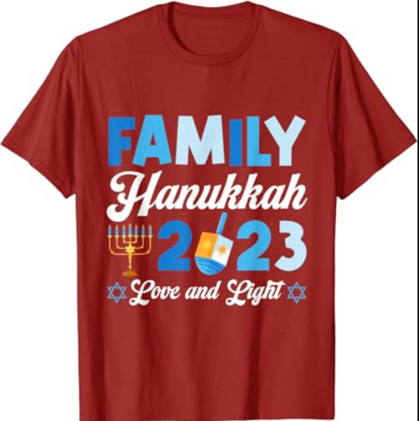 Funny Family Hanukkah 2023 Love And Light Jewish Holiday T-Shirt