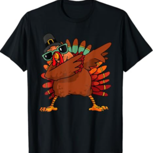 Turkey Thanksgiving Day Pilgrim Boys Girls Funny T-Shirt