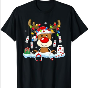 Nurse Christmas Reindeer Stethoscope Nursing Matching Xmas T-Shirt Nurse Christmas Reindeer Stethoscope Nursing Matching Xmas T-Shirt