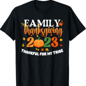 Family Thanksgiving 2023 Fall Autumn Turkey Matching Family T-Shirt