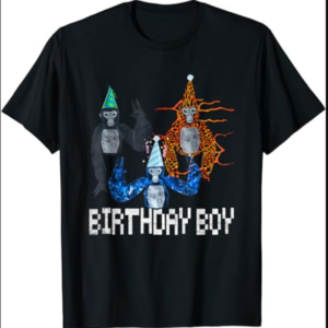 Gorilla Birthday boy shirt, Monke Tag VR Gamer for Kids T-Shirt