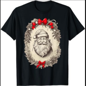 happy Christmas Santa for boys girls, men ,funny Christmas T-Shirt