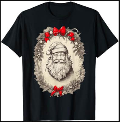 happy Christmas Santa for boys girls, men ,funny Christmas T-Shirt