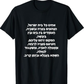 Prayer For People In Captivity Oseh shalom World Peace T-Shirt