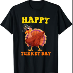 Funny Happy Turkey Day Thanksgiving Cute costume Celebration T-Shirt