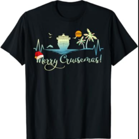 Tropical Heartbeat Christmas Cruise 2023 Merry Cruisemas T-Shirt