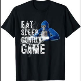 funny Eat sleep gorilla shirt, monke tag gorilla VR gamer T-Shirt