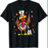 Thanksgiving Scrub Tops Women Turkey Nurse Holiday Nursing T-Shirt