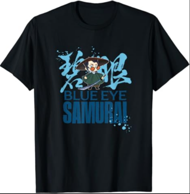 Netflix Blue Eye Samurai Chibi Mizu Kanji Portrait T-Shirt