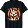 Pilgrim Cat in Turkey Disguise turkey costume Thanksgiving T-Shirt