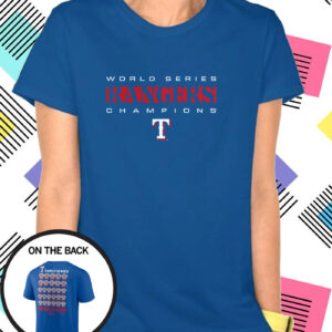 Texas Rangers Fanatics Branded 2023 World Series Champions Jersey Roster Shirts