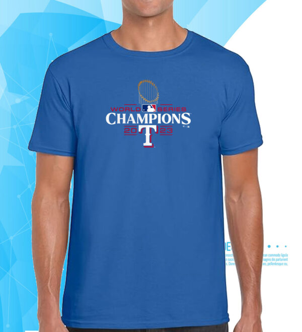 Texas Rangers Fanatics Branded 2023 World Series Champions Official Logo Shirt