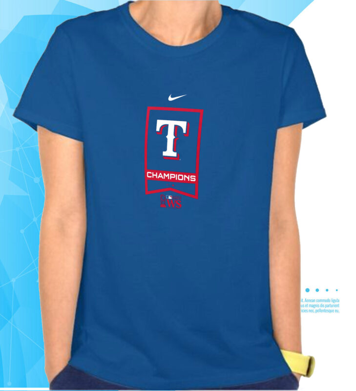 Texas Rangers Nike 2023 World Series Champions Banner Shirts