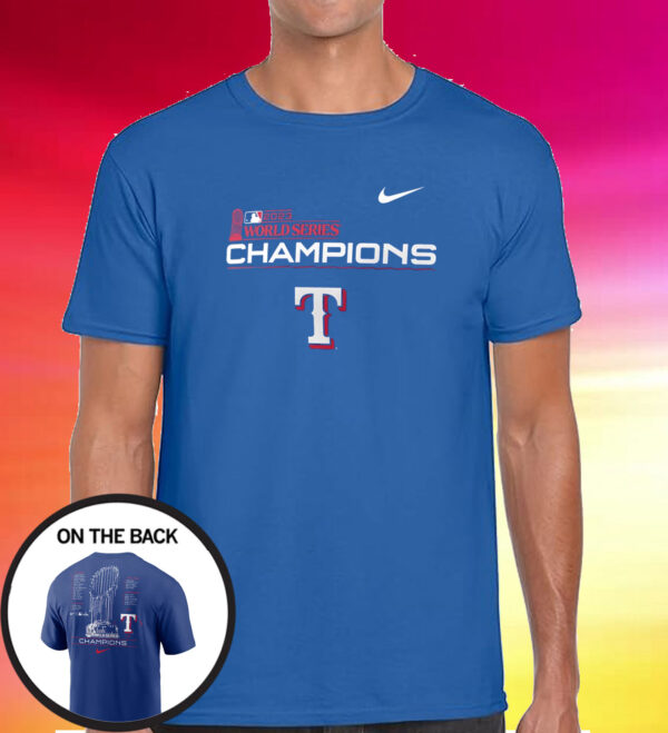 Texas Rangers Nike 2023 World Series Champions Roster Shirt