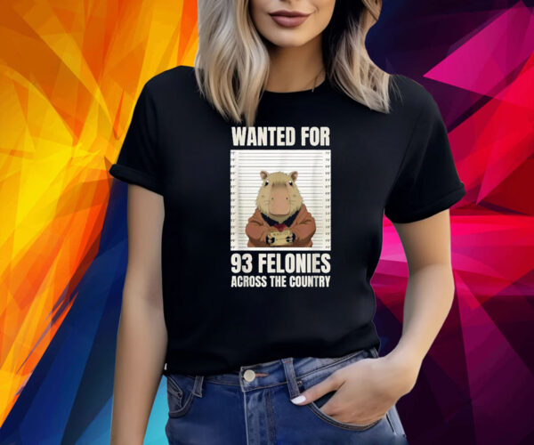 Wanted For 93 Felonies Across The Country Shirts