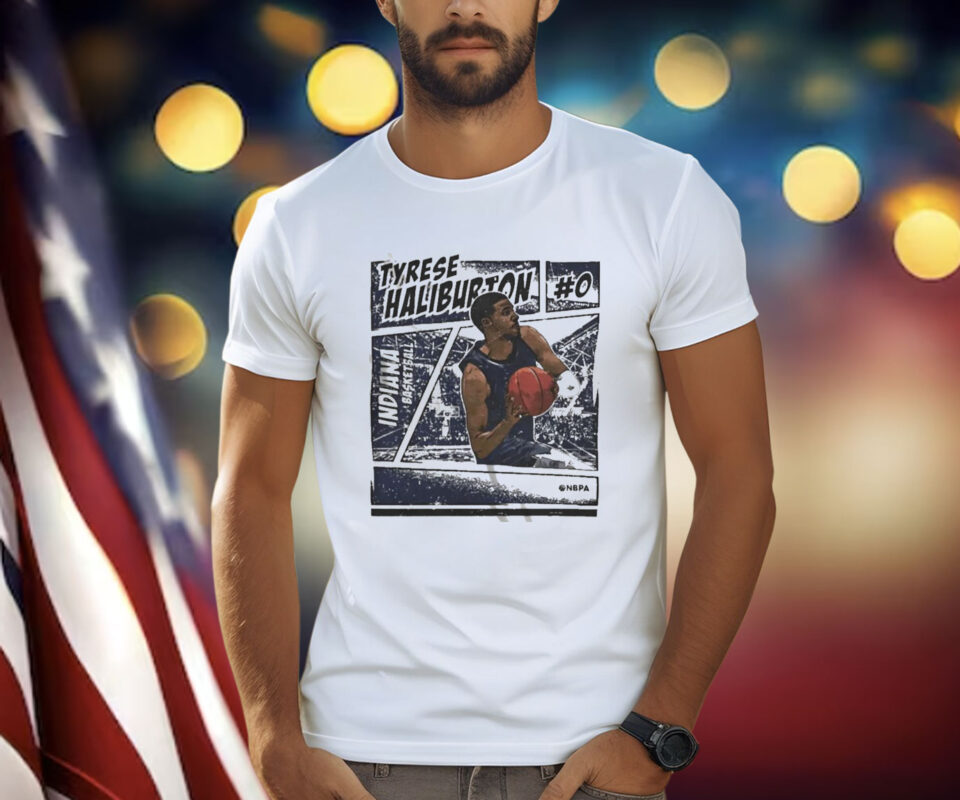 Tyrese Haliburton Indiana Basketball Comic TShirt