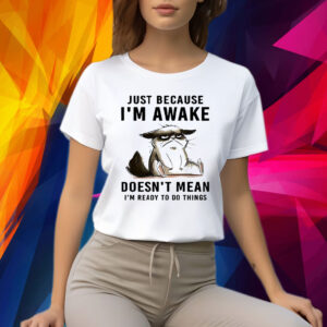 Cat Just Because Im Awake Doesnt Mean Im Ready To Do Things Shirt