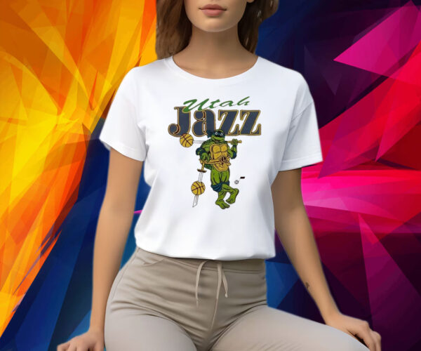 Tmnt Leonardo x Utah Jazz Mascot Shirt