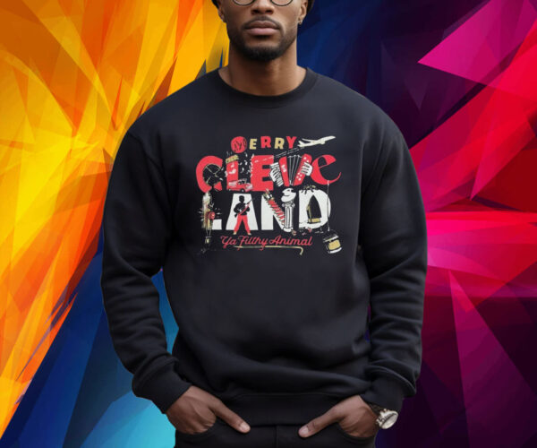 Cleveland Merch Merry Cleveland Ya Filthy Animal Shirt