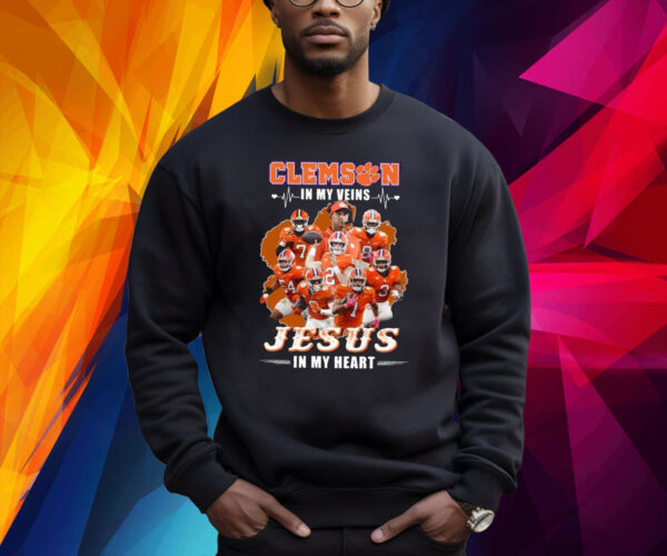 Clemson In My Veins Jesus In My Heart Shirt