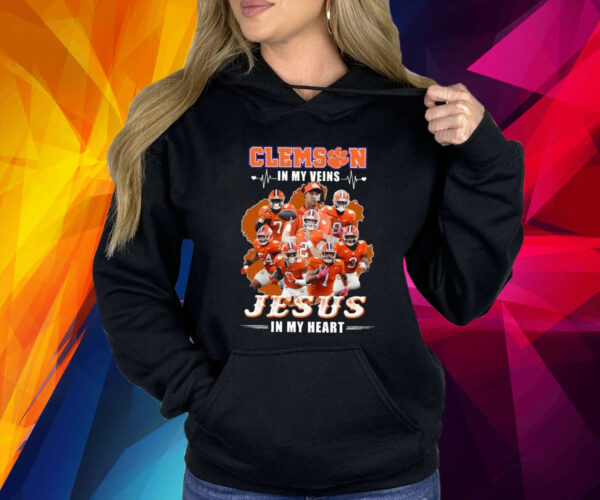 Clemson In My Veins Jesus In My Heart Shirt