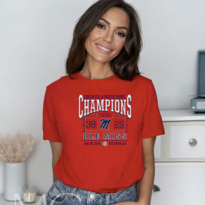 Ole Miss Rebels 2023 Peach Bowl Champions Score Shirt