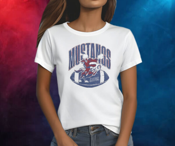 Smu Mustangs Football Retro Angry Mustang Shirt